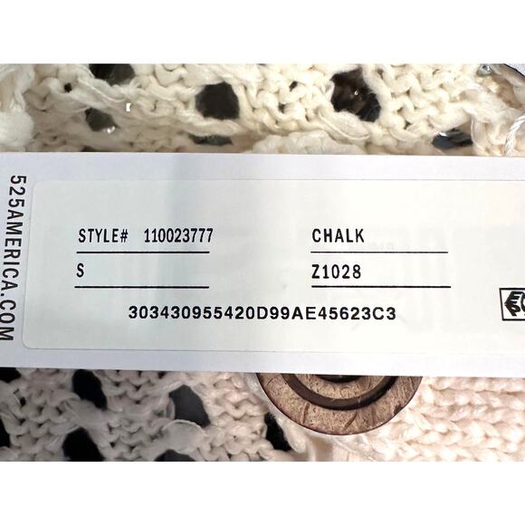 525 America Adele Cropped Short Sleeves Cardi Chalk size S - Picture 14 of 14